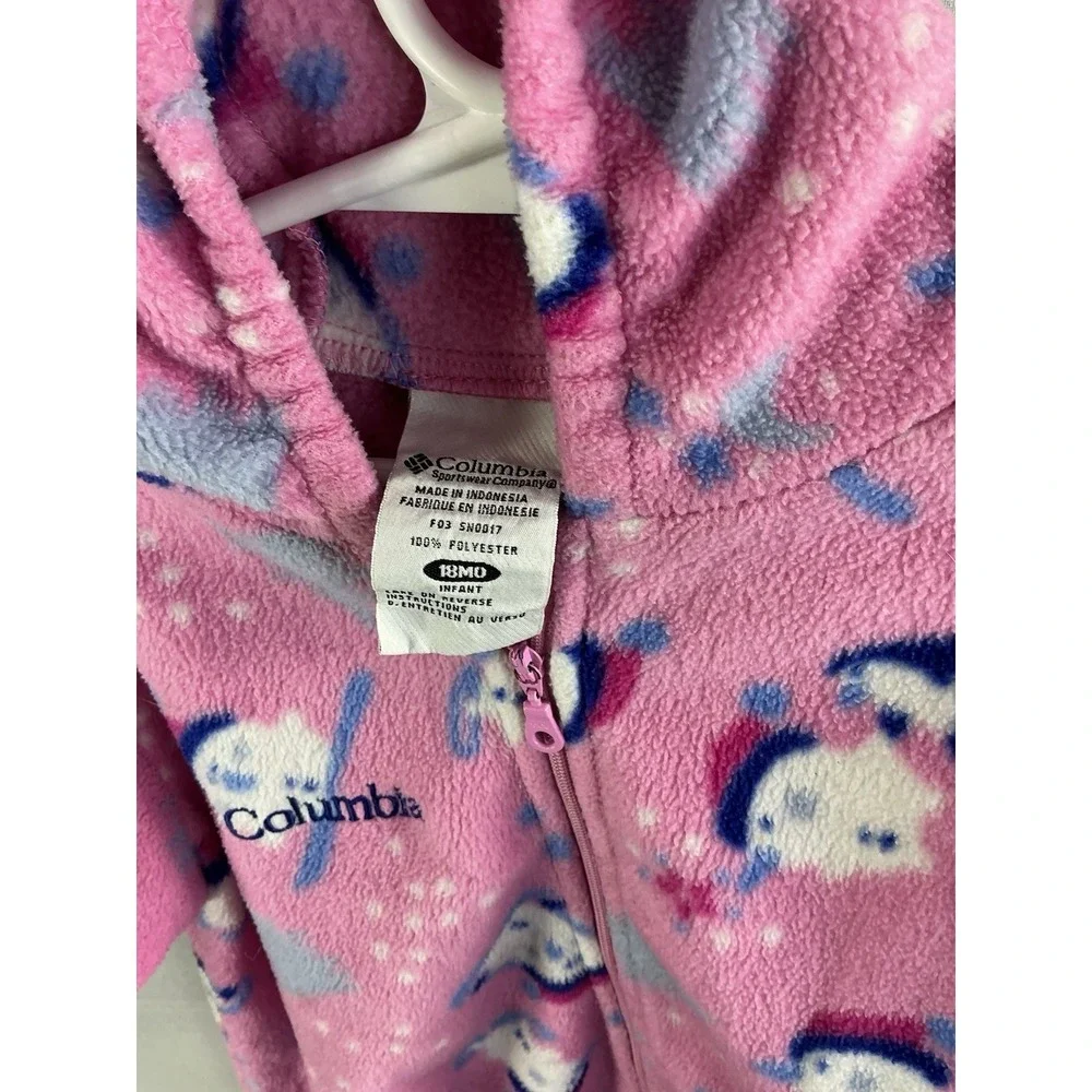 Columbia Pink Fleece Snowsuit Bunting 18 Month